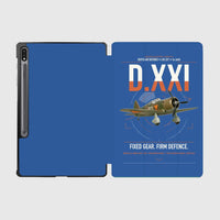 Thumbnail for Fokker D.XXI — Dutch LVA aircraft 221 design on blue samsung tablet tablet case