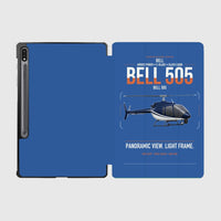 Thumbnail for Bell 505 design on blue samsung tablet tablet case