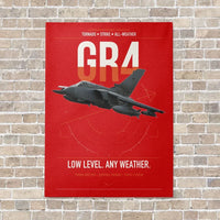 Thumbnail for Panavia Tornado GR4 vertical canvas print - no frame - red background