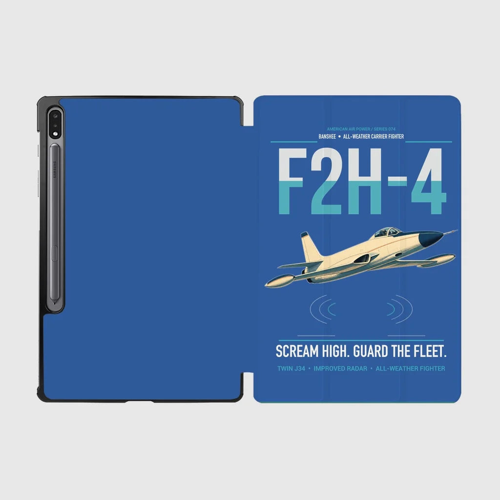 F2H-4 Banshee design on blue samsung tablet tablet case