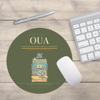 Thumbnail for Thomas Sankara International Airport (OUA) design on green army round mouse pad