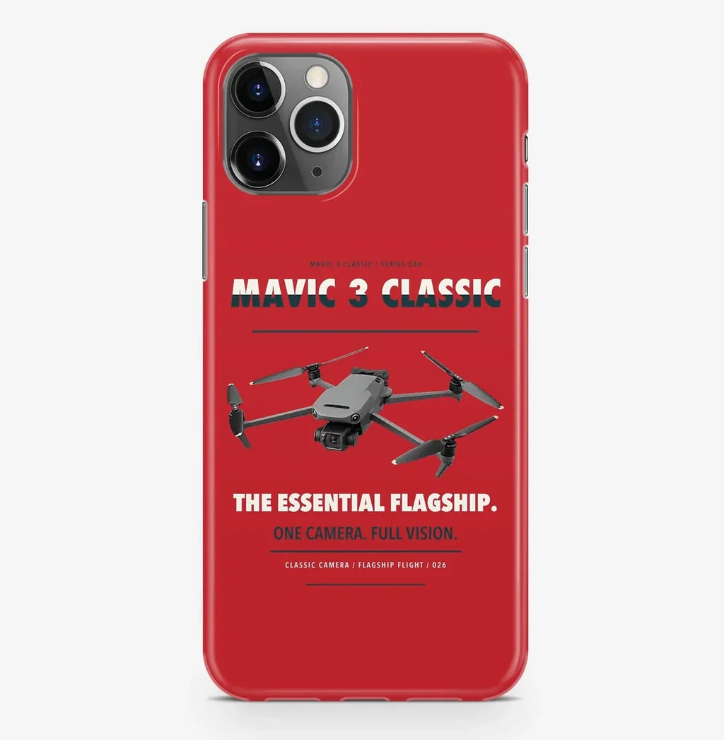 DJI Mavic 3 Classic Case ProMax design on red iphone case promax