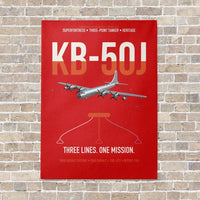 Thumbnail for KB-50J Superfortress vertical canvas print - no frame - red background