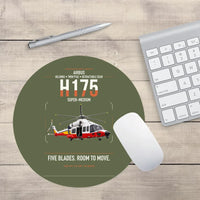 Thumbnail for Airbus H175 design on green army round mouse pad