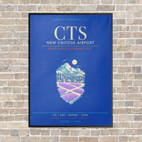 Thumbnail for New Chitose Airport Sapporo CTS - Canvas Framed - Blue