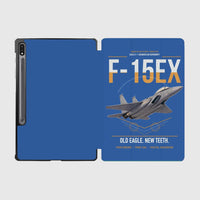 Thumbnail for F-15EX Eagle II design on blue samsung tablet tablet case
