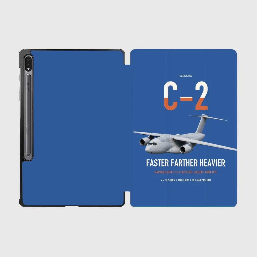 Kawasaki C-2 design on blue samsung tablet tablet case