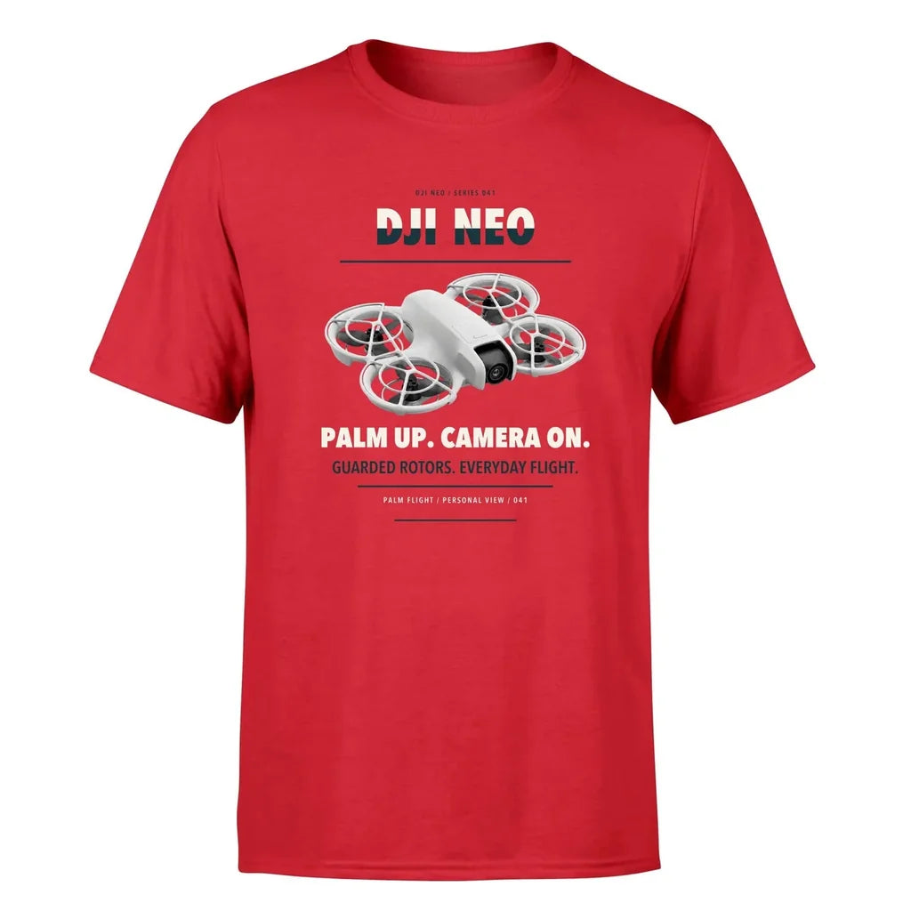 DJI Neo design on red single side