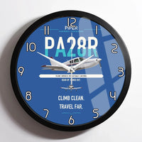 Thumbnail for Piper PA-28R Arrow III design on blue framed wall clock