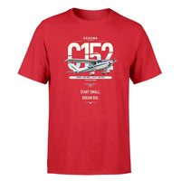 Thumbnail for Cessna 152 design on red t-shirt, single-side print