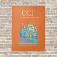 Thumbnail for Carcassonne Airport CCF - Canvas No Frame - Orange