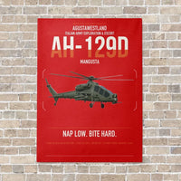 Thumbnail for AgustaWestland AH-129D Mangusta vertical canvas print - no frame - red background