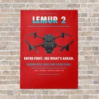 Thumbnail for BRINC LEMUR 2 vertical canvas print - no frame - red background
