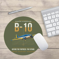 Thumbnail for Martin B-10 design on green army round mouse pad
