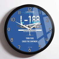Thumbnail for Lockheed L-188 Electra design on blue framed wall clock