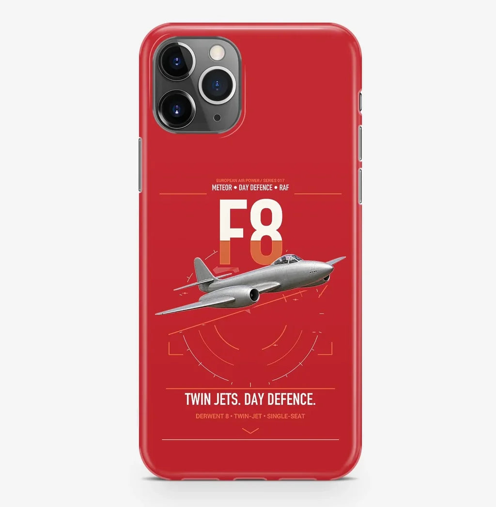 Gloster Meteor F8 design on red magsafe iphone case, for iPhone Pro Max