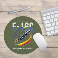 Thumbnail for F-16C Fighting Falcon design on green army round mouse pad