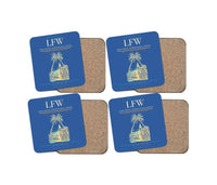 Thumbnail for Lome-Tokoin International Airport (LFW) design on blue 4 pieces set coaster