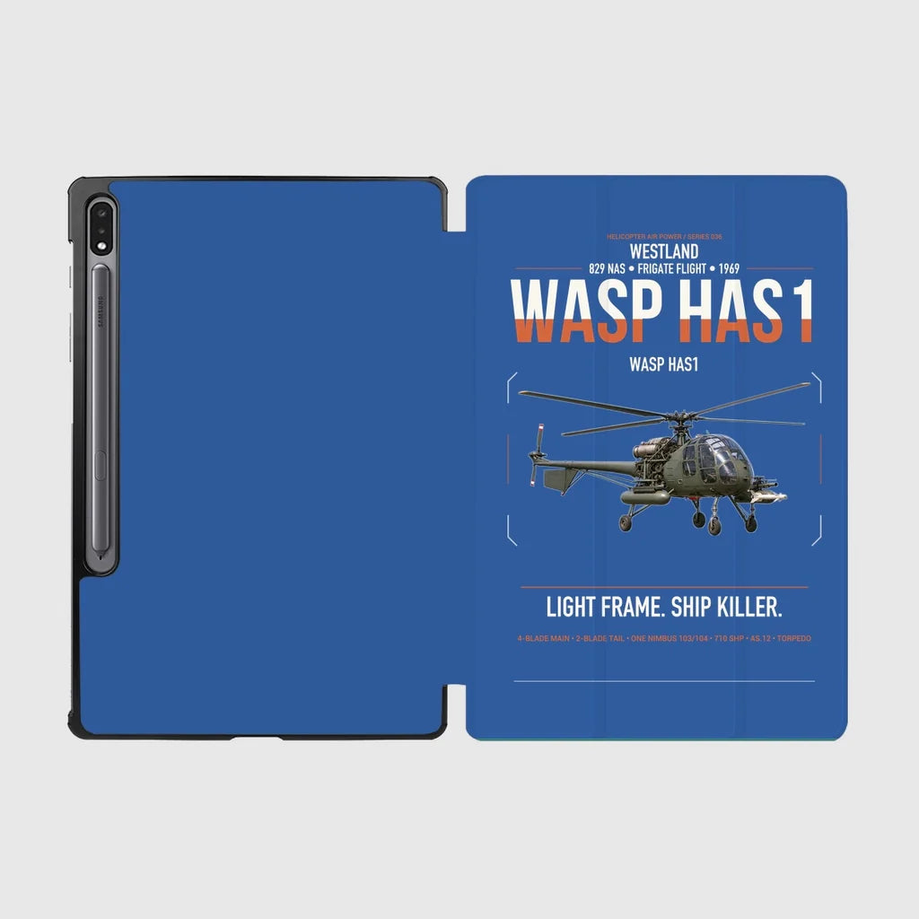 Westland Wasp HAS1 design on blue samsung tablet tablet case
