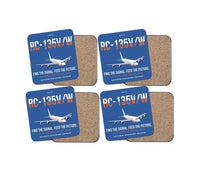 Thumbnail for RC-135V W Rivet Joint design on blue 4 pieces set coaster