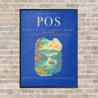 Thumbnail for Piarco International Airport POS - Canvas Framed - Blue