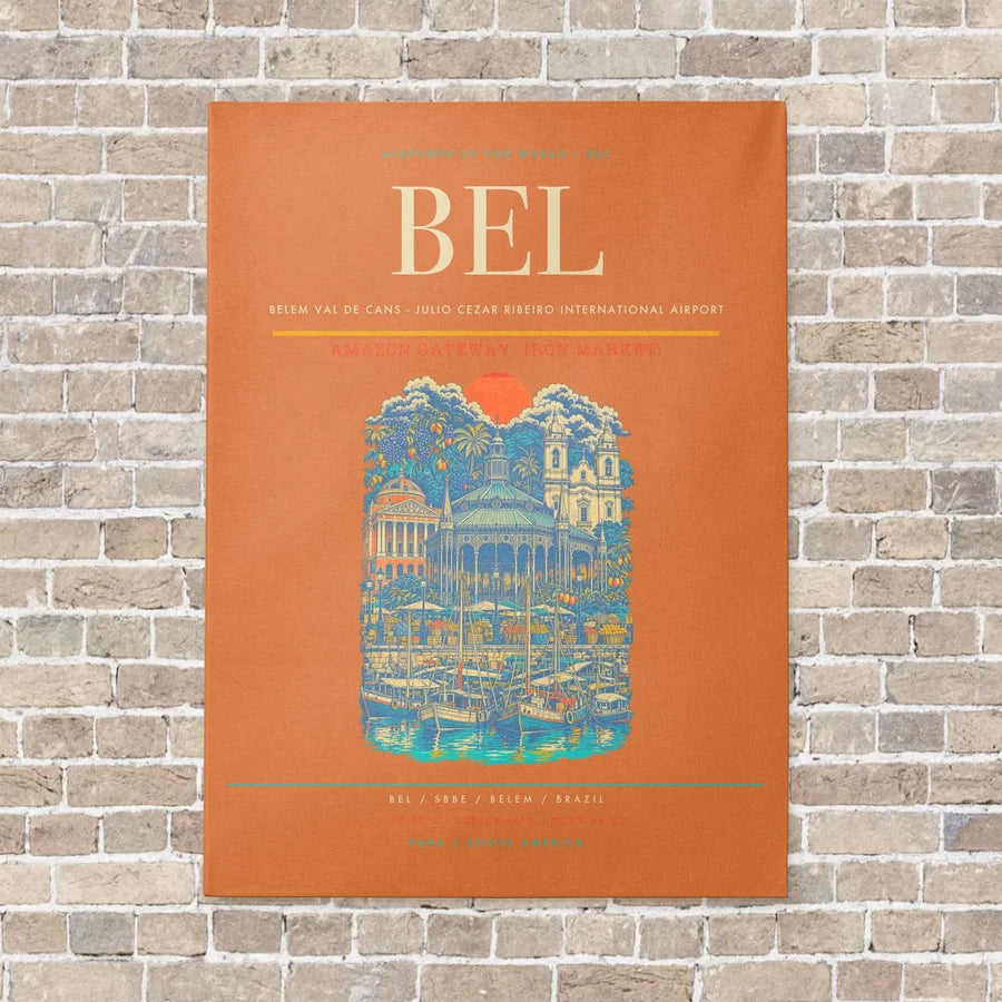 Belem Val de Cans - Julio Cezar Ribeiro International Airport BEL - Canvas No Frame - Orange