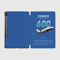 Thumbnail for Bombardier Challenger 600 design on blue samsung tablet tablet case