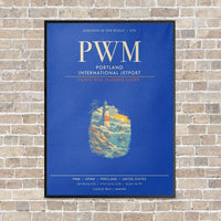 Thumbnail for Portland International Jetport PWM - Canvas Framed - Blue