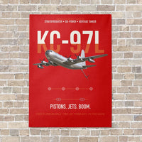 Thumbnail for KC-97L STRATOFREIGHTER vertical canvas print - no frame - red background