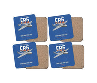 Thumbnail for de Havilland Vampire FB5 design on blue 4 pieces set coaster