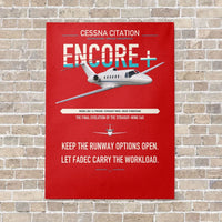 Thumbnail for Cessna Citation Encore+ vertical canvas print - no frame - red background