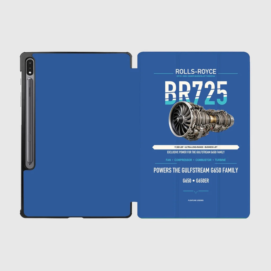 BR725 design on blue samsung tablet tablet case