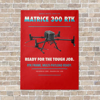 Thumbnail for DJI Matrice 300 RTK vertical canvas print - no frame - red background