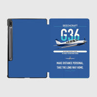 Thumbnail for Beechcraft Bonanza G36 design on blue samsung tablet tablet case