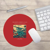 Thumbnail for VINTAGE G4410 - The Reef Garden Glass - Designed Mouse Pads design on red round