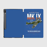 Thumbnail for Supermarine Spitfire Mk IX design on blue samsung tablet tablet case
