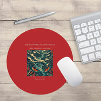 Thumbnail for VINTAGE G4403 - The Rainforest Canopy River - Designed Mouse Pads design on red round