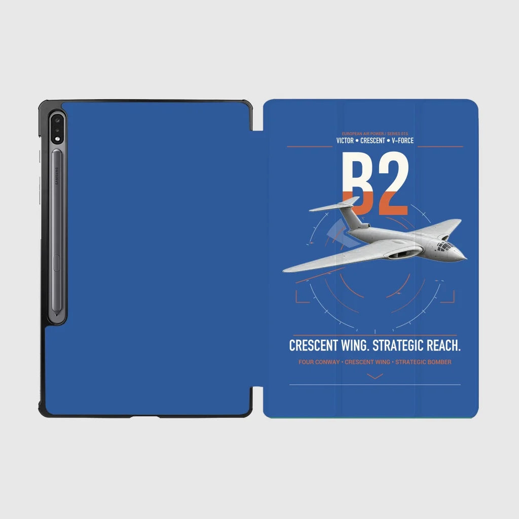 Handley Page Victor B2 design on blue samsung tablet tablet case