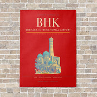 Thumbnail for Bukhara International Airport BHK - Canvas No Frame - Red