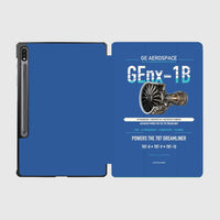 Thumbnail for GEnx-1B design on blue samsung tablet tablet case