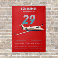 Thumbnail for Bombardier Learjet 29 vertical canvas print - no frame - red background