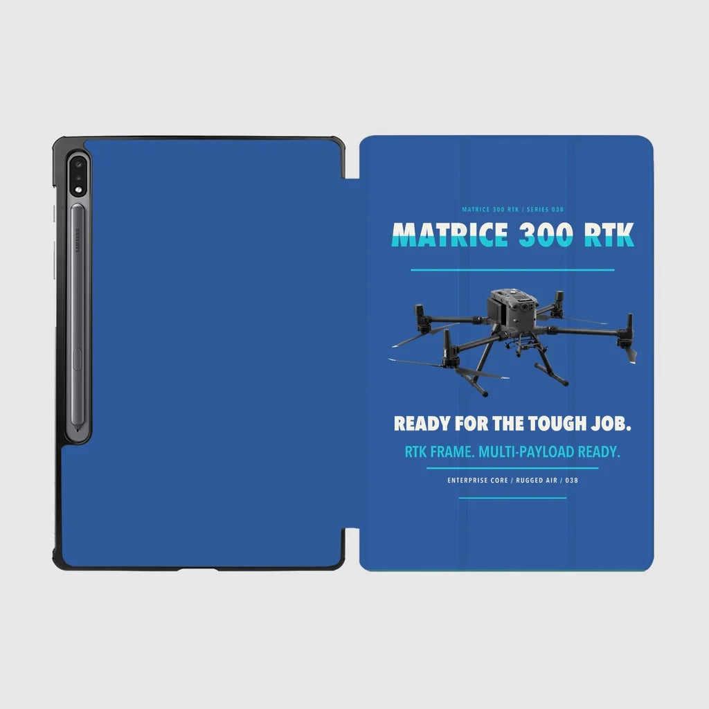 DJI Matrice 300 RTK design on blue samsung tablet tablet case