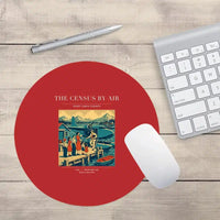 Thumbnail for VINTAGE G4416 - The Census By Air - Designed Mouse Pads design on red round
