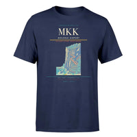 Thumbnail for Molokai Airport (MKK) T-Shirt single-side front print in Navy Blue | molokai-airport-mkk-double-side-t-shirt