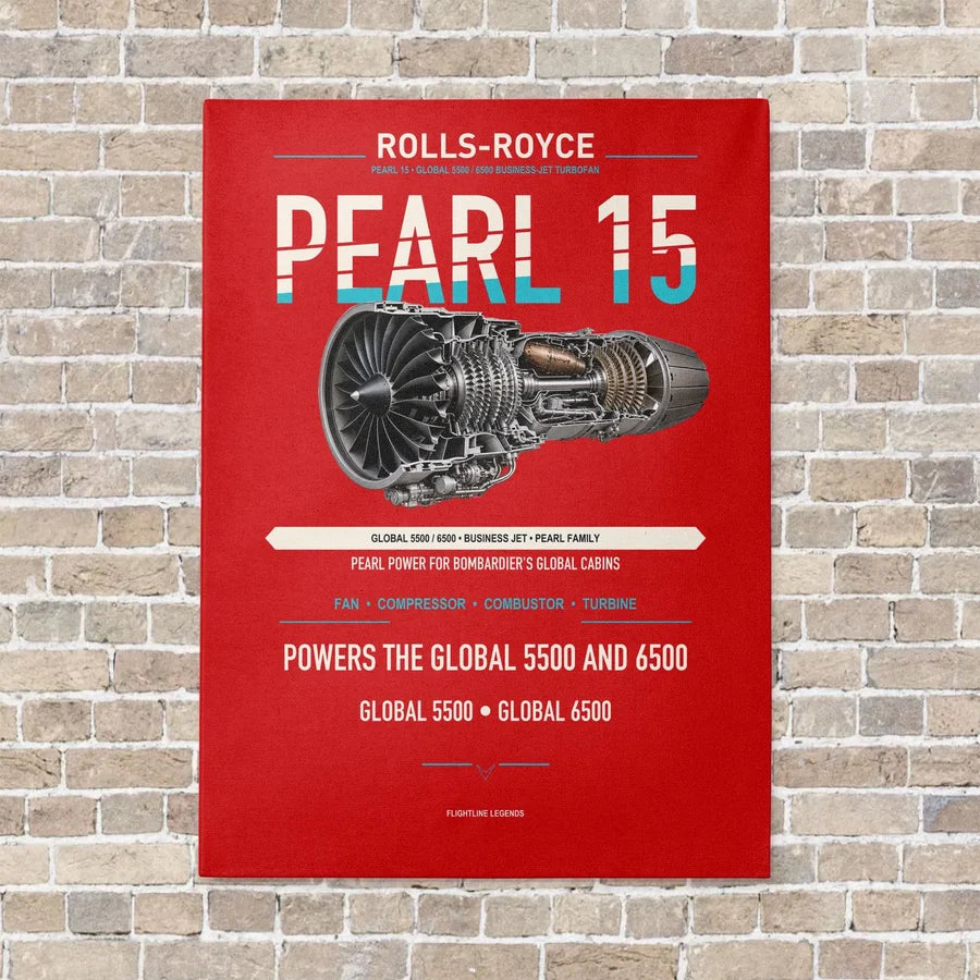 PEARL 15 vertical canvas print - no frame - red background
