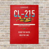 Thumbnail for Canadair CL-215 vertical canvas print - no frame - red background