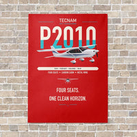 Thumbnail for Tecnam P2010 vertical canvas print - no frame - red background
