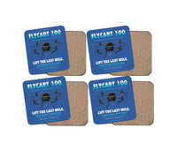 Thumbnail for DJI FlyCart 100 design on blue 4 pieces set coaster