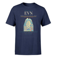 Thumbnail for Zvartnots International Airport (EVN) T-Shirt single-side front print in Navy Blue | zvartnots-international-airport-evn-double-side-t-shirt