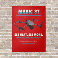 Thumbnail for DJI Mavic 3 Thermal vertical canvas print - no frame - red background